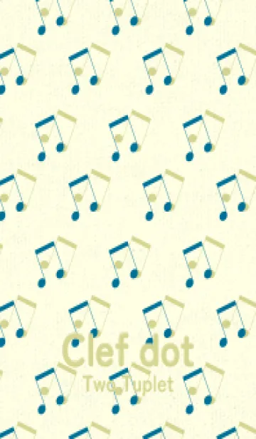 [LINE着せ替え] 2連符柄  ダックブルーの画像1