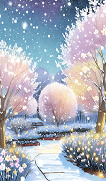 [LINE着せ替え] 優美な冬の風景の着せかえ(Winter-1293)の画像1