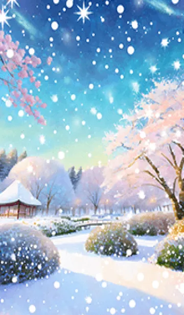 [LINE着せ替え] 優美な冬の風景の着せかえ(Winter-1306)の画像1