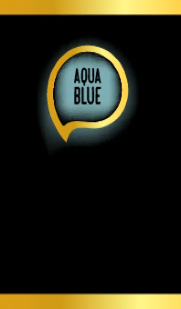 [LINE着せ替え] Aqua Blue Gold In Black Theme (JP)の画像1