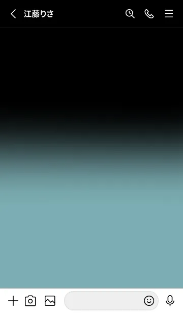 [LINE着せ替え] Aqua Blue Gold In Black Theme (JP)の画像2