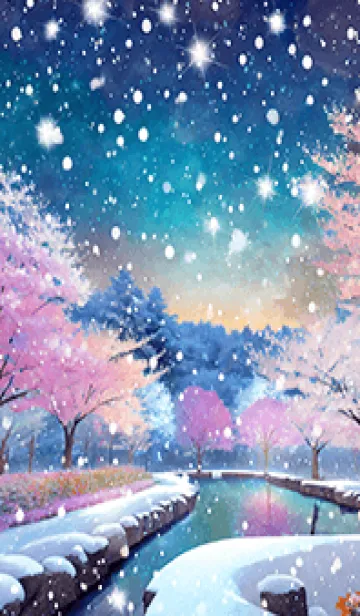 [LINE着せ替え] 優美な冬の風景の着せかえ(Winter-1310)の画像1