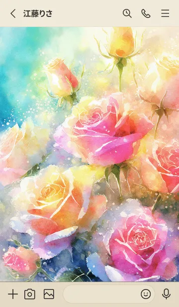 [LINE着せ替え] 薔薇(バラ)の花の着せかえ(R1371)の画像2