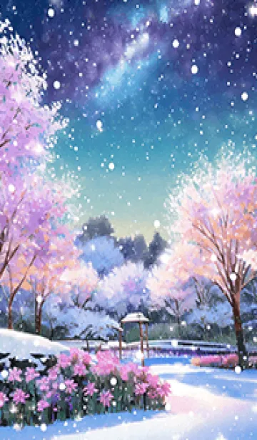 [LINE着せ替え] 優美な冬の風景の着せかえ(Winter-1312)の画像1