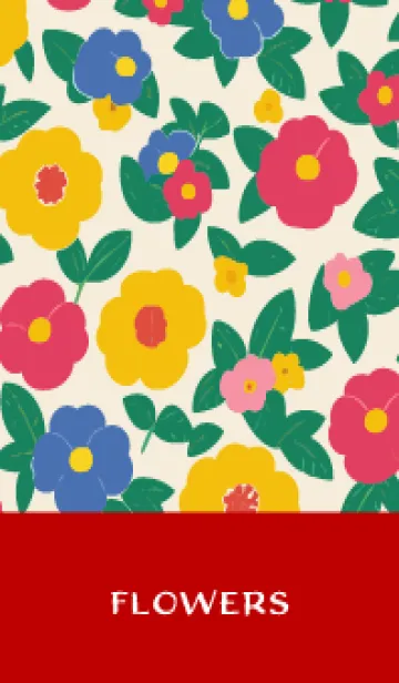 [LINE着せ替え] red & beige 鮮やかな椿の画像1