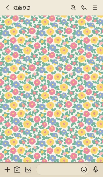 [LINE着せ替え] red & beige 鮮やかな椿の画像2