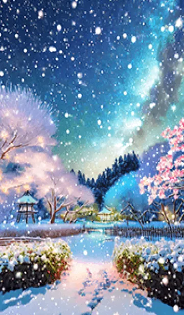 [LINE着せ替え] 優美な冬の風景の着せかえ(Winter-1313)の画像1