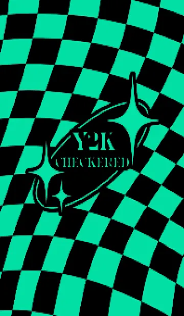 [LINE着せ替え] ✦ Y2K CHECKERED ✦ 02 GREEN 3 ✦の画像1