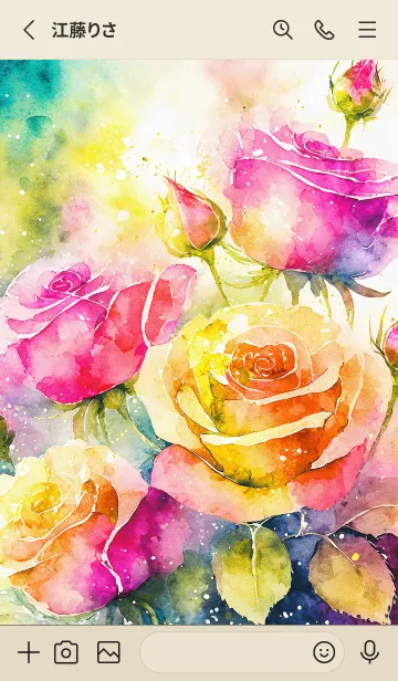 [LINE着せ替え] 薔薇(バラ)の花の着せかえ(R1374)の画像2