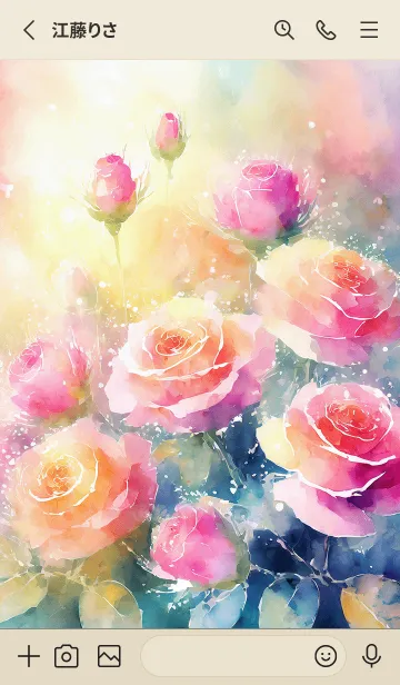 [LINE着せ替え] 薔薇(バラ)の花の着せかえ(R1375)の画像2