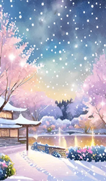 [LINE着せ替え] 優美な冬の風景の着せかえ(Winter-1318)の画像1