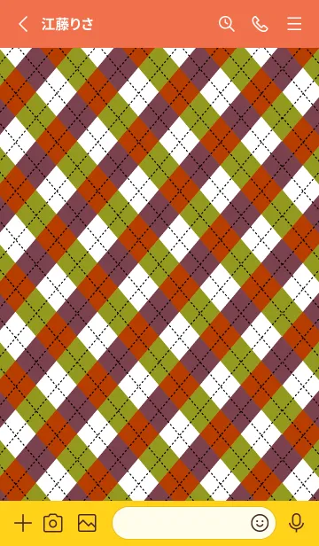 [LINE着せ替え] アーガイル チェック 41の画像2