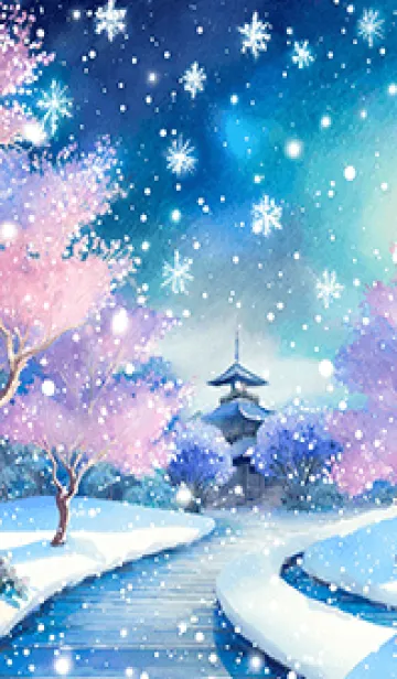 [LINE着せ替え] 優美な冬の風景の着せかえ(Winter-1317)の画像1