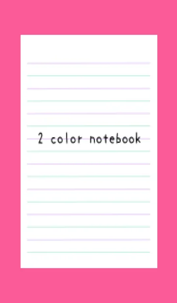 [LINE着せ替え] 2色ノート/パープル&グリーン/ホットピンクの画像1