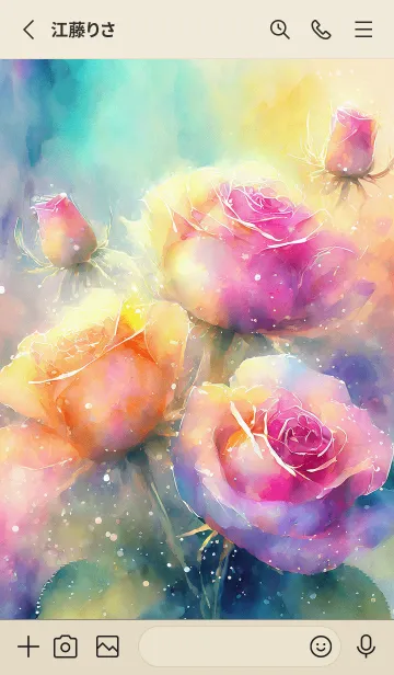 [LINE着せ替え] 薔薇(バラ)の花の着せかえ(R1363)の画像2