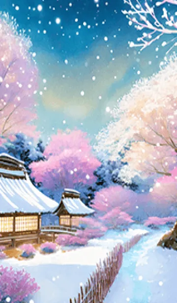 [LINE着せ替え] 優美な冬の風景の着せかえ(Winter-1336)の画像1