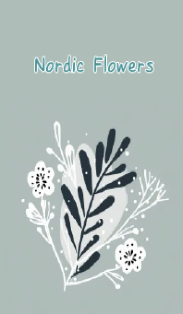 [LINE着せ替え] 北欧風デザイン☆冬の花々 日本版の画像1