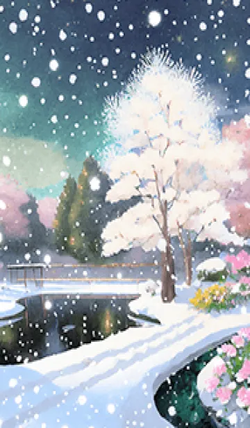 [LINE着せ替え] 優美な冬の風景の着せかえ(Winter-1322)の画像1