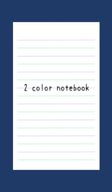 [LINE着せ替え] 2色ノート/パープル&グリーン/紺色の画像1