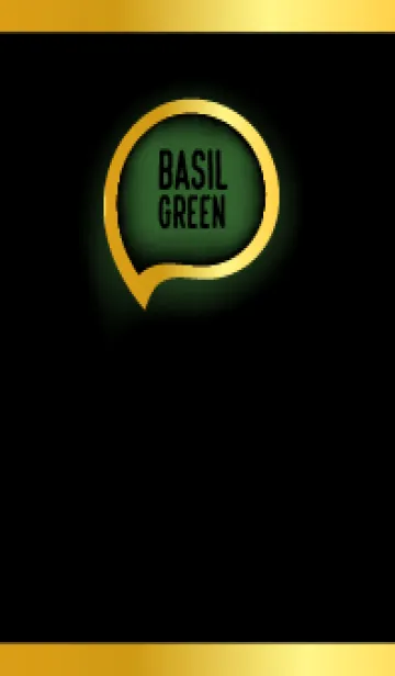 [LINE着せ替え] Basil Green Gold In Black Theme (JP)の画像1