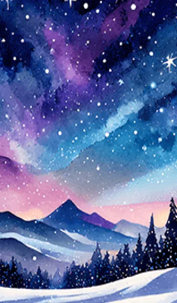 [LINE着せ替え] 優美な冬の風景の着せかえ(Winter-1349)の画像1