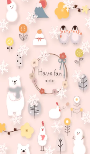 [LINE着せ替え] babypinkハッピーな冬09_1の画像1