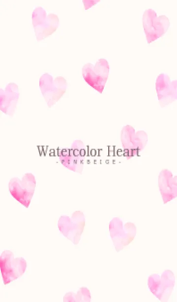 WatercolorHeart PINKBEIGE 18の着せ替えメイン画像