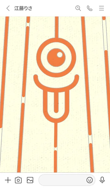 [LINE着せ替え] カラ傘オバケ km_clr Tangerine orangeの画像2