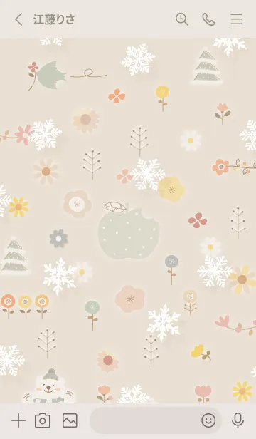 [LINE着せ替え] beige♡雪と花日和05_1の画像2