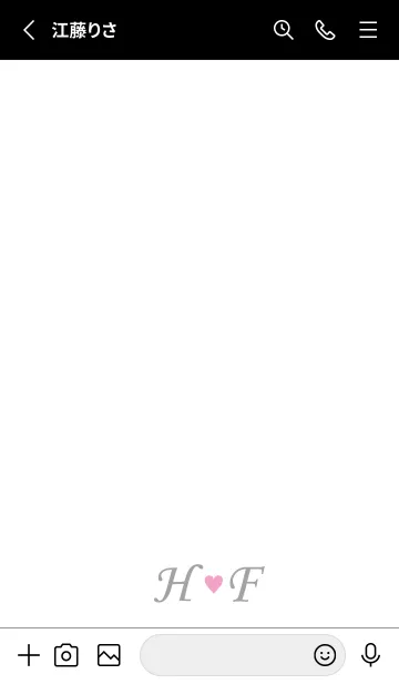 [LINE着せ替え] LOVE INITIAL-H&F イニシャル 7の画像2