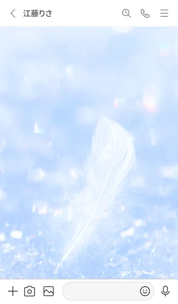 [LINE着せ替え] Real Snow Bokeh #Swan Feather 5-3の画像2