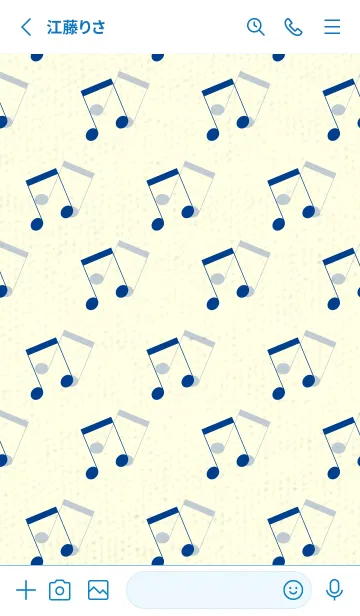 [LINE着せ替え] 2連符柄  インクブルーの画像2