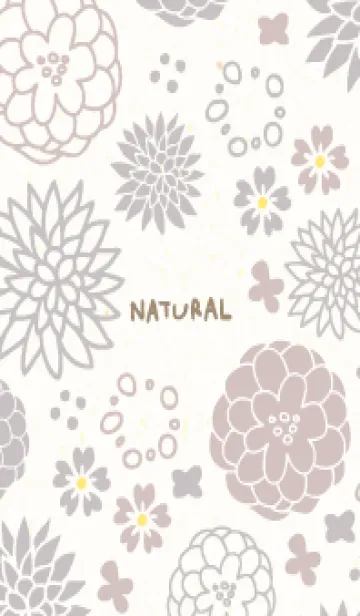 [LINE着せ替え] 北欧風 花 くすみカラー3の画像1