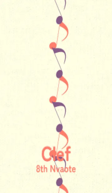 [LINE着せ替え] 八分音符1 古代紫の画像1