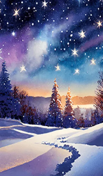 [LINE着せ替え] 優美な冬の風景の着せかえ(Winter-1356)の画像1