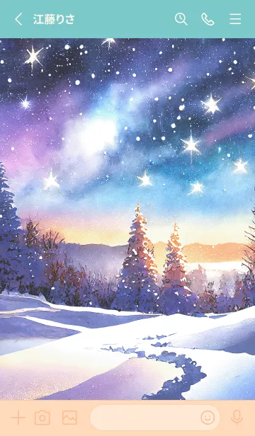 [LINE着せ替え] 優美な冬の風景の着せかえ(Winter-1356)の画像2