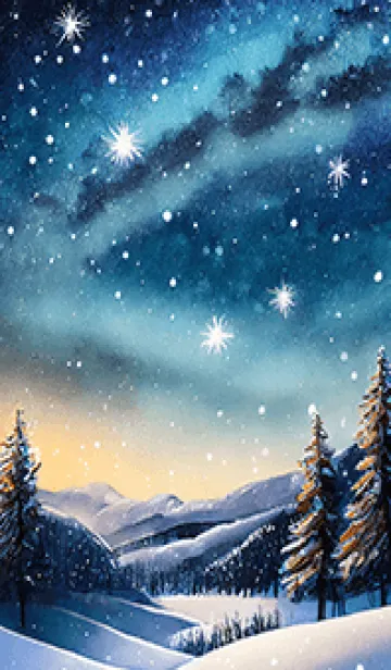 [LINE着せ替え] 優美な冬の風景の着せかえ(Winter-1358)の画像1