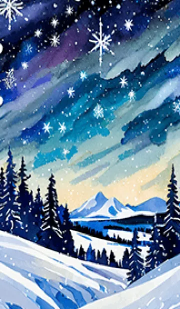 [LINE着せ替え] 優美な冬の風景の着せかえ(Winter-1360)の画像1