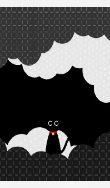 [LINE着せ替え] 暗闇の黒猫 白の画像1