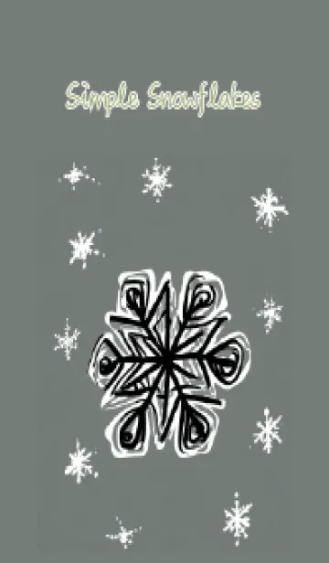 [LINE着せ替え] 雪の結晶☆シンプル 日本版の画像1