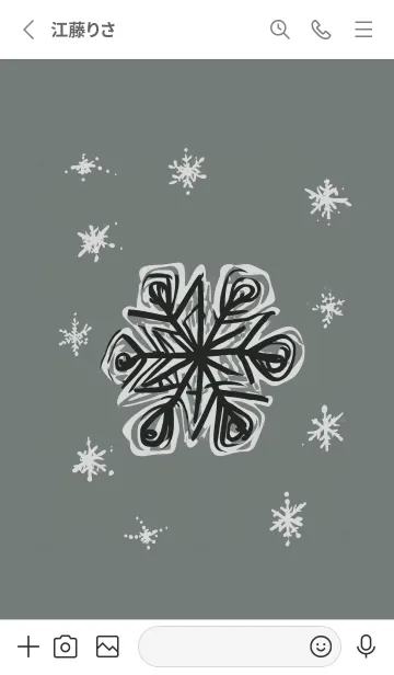 [LINE着せ替え] 雪の結晶☆シンプル 日本版の画像2