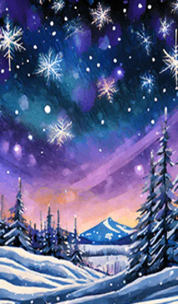 [LINE着せ替え] 優美な冬の風景の着せかえ(Winter-1367)の画像1