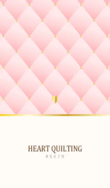[LINE着せ替え] HEART QUILTING - PINK 17の画像1