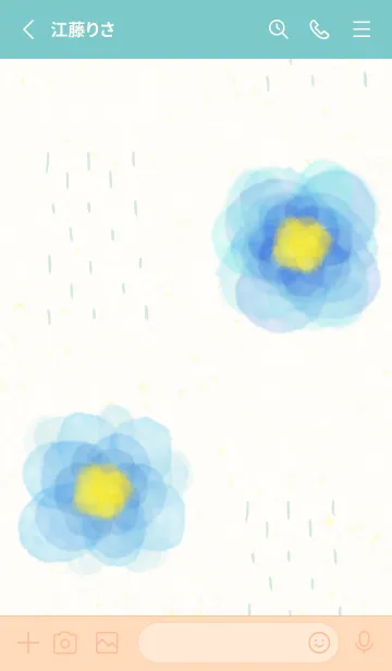 [LINE着せ替え] 水彩 2輪の花19の画像2