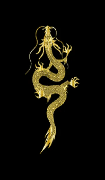 [LINE着せ替え] シンプルな金龍01_1の画像1