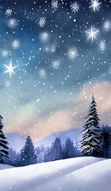 [LINE着せ替え] 優美な冬の風景の着せかえ(Winter-1377)の画像1