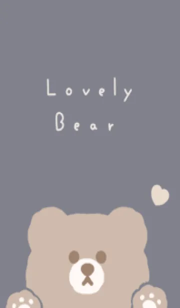 [LINE着せ替え] ふんわりくまさん。くすみネイビーの画像1