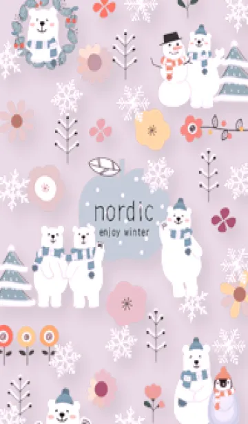 [LINE着せ替え] pinkpurple♡お洒落な冬11_1の画像1