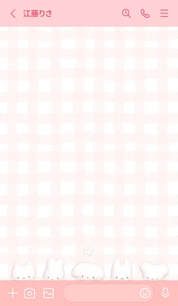 [LINE着せ替え] ぷっくり あにまるず 3 - ピンク 02の画像2