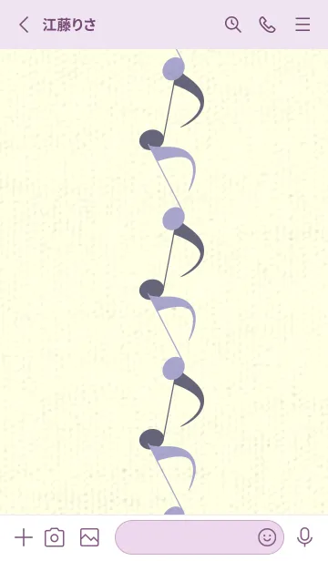 [LINE着せ替え] 八分音符1 ペールオーキッドの画像2